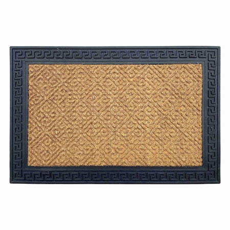 Calloway Mills Entrance Mat, Coir/Rubber, Natural, Black 106591830